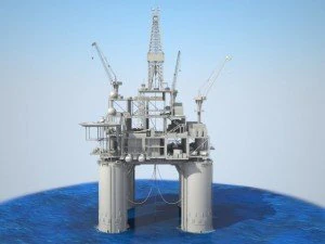 Oil Rig 3D Model