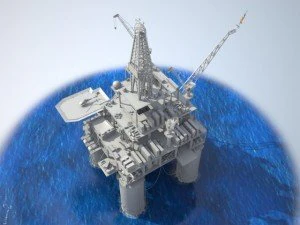 Oil Rig 3D Model