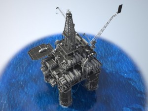 Oil Rig 3D Model