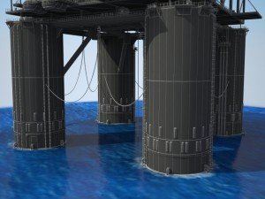 Oil Rig 3D Model