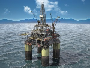 Oil Rig 3D Model