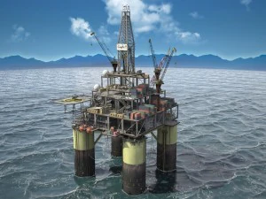 Oil Rig 3D Model
