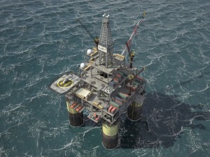 Oil Rig 3D Model