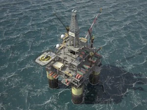 Oil Rig 3D Model