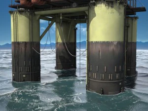 Oil Rig 3D Model