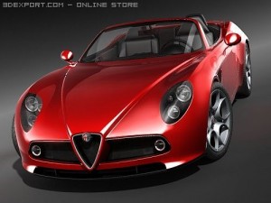 Alfa Romeo 8c Spider 3D Модель