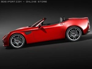 Alfa Romeo 8c Spider 3D Model