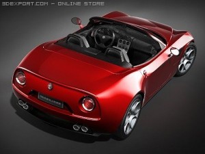 Alfa Romeo 8c Spider 3D Модель