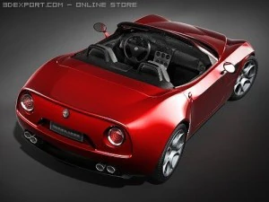 Alfa Romeo 8c Spider 3D Model