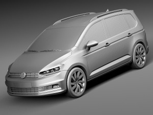 Volkswagen Touran 2016 3D-Modell