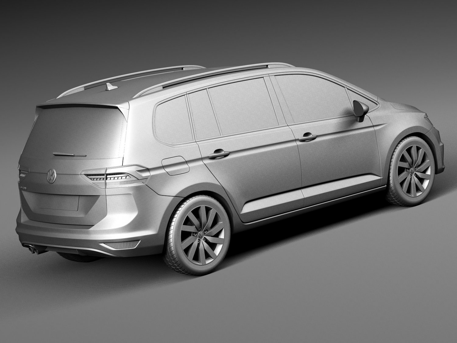 volkswagen touran 2016 3D Model in Van and Minivan 3DExport