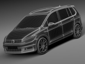 Volkswagen Touran 2016 3D-Modell