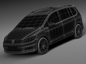 Volkswagen Touran 2016 3D-Modell