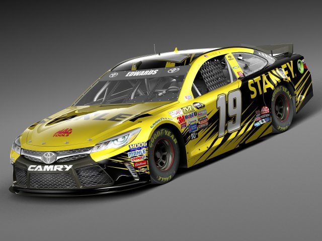 Nascar Toyota Camry Stanley 2015 lowpoly Modelo 3D .c4d .max .obj .3ds .fbx .stl .blend 