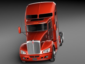 Kenworth T660 2015 Semi Truck Modelo 3D
