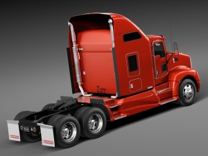 Kenworth T660 2015 Semi Truck Modelo 3D