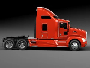 Kenworth T660 2015 Semi Truck 3D Model