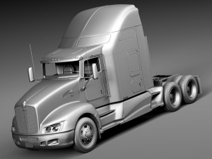 Kenworth T660 2015 Semi Truck Modelo 3D