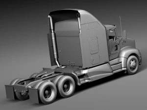 Kenworth T660 2015 Semi Truck 3D Model