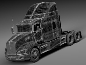 Kenworth T660 2015 Semi Truck Modelo 3D