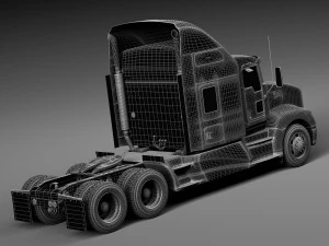 Kenworth T660 2015 Semi Truck 3D Model