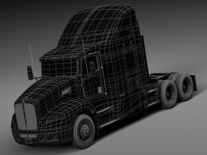 Kenworth T660 2015 Semi Truck Modelo 3D