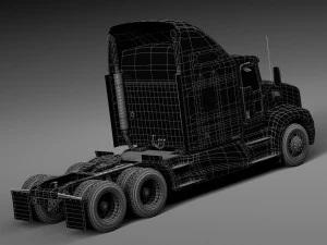 Kenworth T660 2015 Semi Truck 3D Model