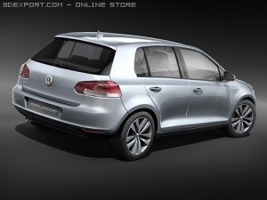 Volkswagen Golf VI 5-door 3D Модель