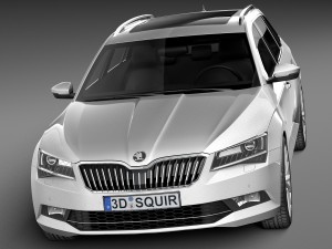 Skoda Superb Kombi 2016 Modelo 3D
