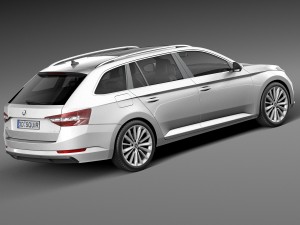 Skoda Superb Kombi 2016 Modelo 3D