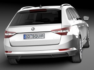 Skoda Superb Kombi 2016 Modelo 3D