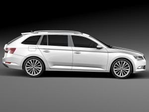 Skoda Superb Kombi 2016 Modelo 3D