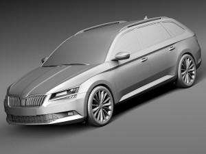 Skoda Superb Kombi 2016 Modelo 3D
