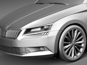 Skoda Superb Kombi 2016 Modelo 3D