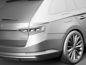Skoda Superb Kombi 2016 Modelo 3D