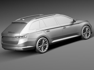 Skoda Superb Kombi 2016 Modelo 3D