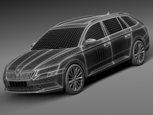 Skoda Superb Kombi 2016 Modelo 3D