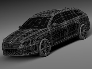 Skoda Superb Kombi 2016 Modelo 3D