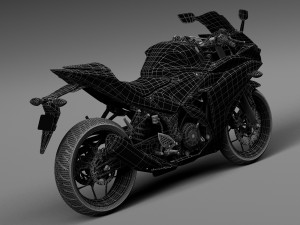 Yamaha YZF-R3 2015 3D मॉडल