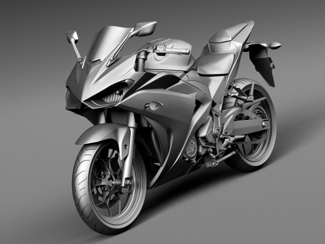 yamaha yzf r3 2015 3D Model in Motorcycle 3DExport
