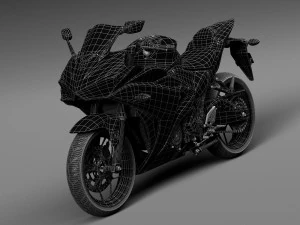 Yamaha YZF-R3 2015 3D Model