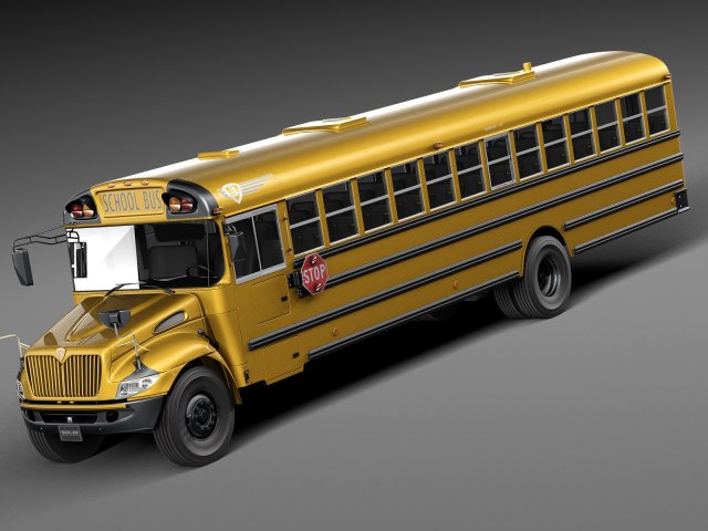IC CE Series Schoolbus 2015 3D 모델 .c4d .max .obj .3ds .fbx .stl .blend 