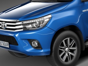 Toyota Hilux Double Cab 2016 Modelo 3D
