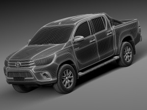 Toyota Hilux Double Cab 2016 Modelo 3D