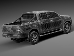 Toyota Hilux Double Cab 2016 Modelo 3D