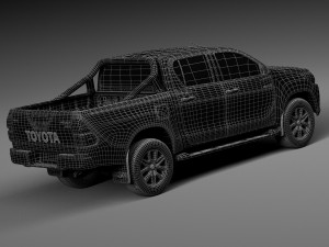 Toyota Hilux Double Cab 2016 Modelo 3D