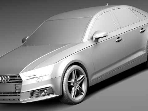 Audi A4 Sedan 2016 3D 模型