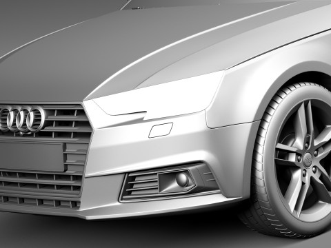 Audi A4 Sedan 2016 3D 模型