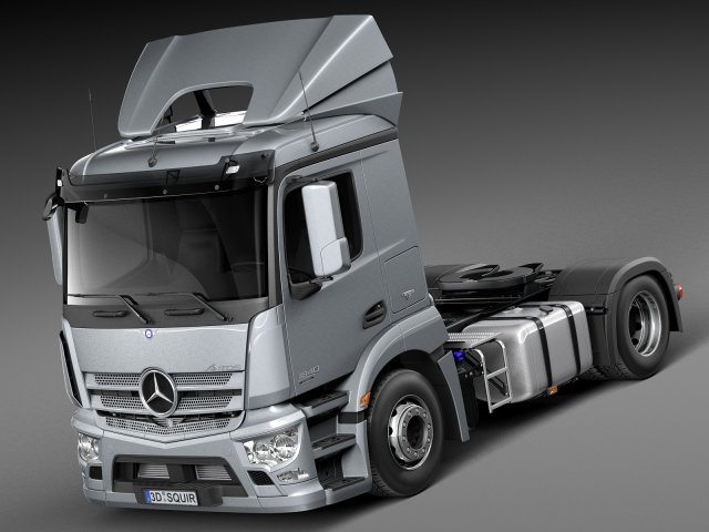 Mercedes-Benz Antos 2015 Semi Truck 3D Model .c4d .max .obj .3ds .fbx .stl .blend 