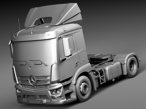 Mercedes-Benz Antos 2015 Semi Truck 3D Model